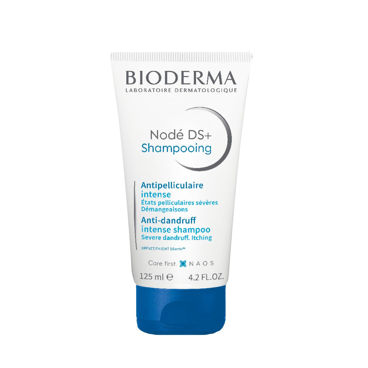 Bioderma Nodé DS+ Anti Dandruff Shampoo - Shampoo for Severe & Persistent Dandruff, Gently Cleanses & Soothes for Itching Relief, Hair Care for Sensitive Scalps - 125ml
