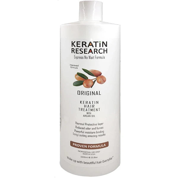 KERATIN RESEARCH Brazilian Keratin Hair Blowout Treatment Salon size 1000ml Professional Grade Queratina Keratina Brasilera Tratamiento keratin treatment