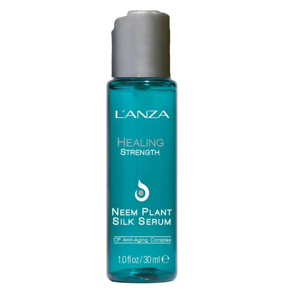 L'ANZA Healing Strength Neem Plant Silk Hair Serum, Neem Oil Anti Frizz Damaged Hair Treatment, Nourishes, Strengthens, Boosts Shine, Repairs and Prevents Breakage From Split Ends (1 Fl Oz)