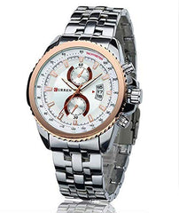 Curren Casual Watch For Men Analog Stainless Steel - 8053 - Silver