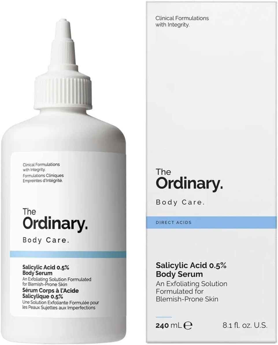 The Ordinary Salicylic Acid 0.5% Body Serum (240ml) - An exfoliating treatment to smooth rough, stressed skin and soften texture from neck to toe