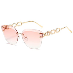AEVOGUE Sunglasses For Women Oversized Rimless Diamond Cutting Lens Sun Glasses AE0534
