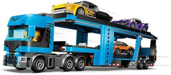 LEGO City Car Transporter Truck with Sports Cars, 4 Vehicle Toy Set for 7 Plus Year Old Kids, Boys & Girls, with Trailer and 4 Minifigures for Imaginative Play, Creative Gift Idea 60408