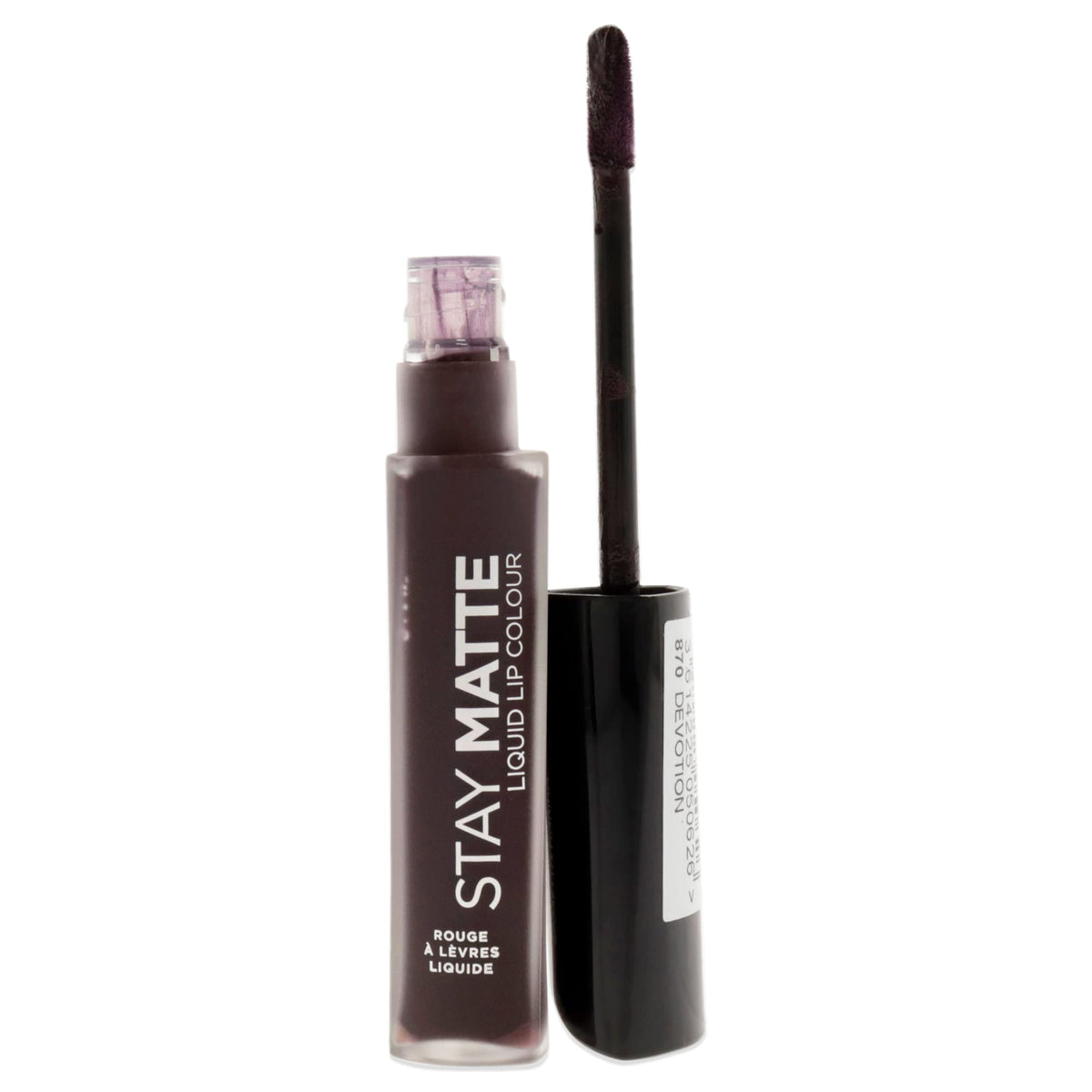 Rimmel London Stay Matte Liquid Lipstick, 12-Hour Waterproof Full Coverage Matte Lipstick - 870 Devotion, 0.21 oz