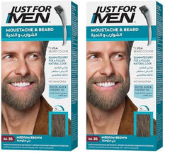Just for Men Moustache & Beard Dye, M-35 Medium Brown (Pack of 2)