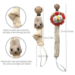 EWAN'S 6 Pcs Animal Themed Pacifier Clips for 6-18 Months Baby,Cute Soft Flexible Teething Binky Clips for Baby Girl&Boys, Mam Pacifier Clip for Philips, Mushie, Nuby and Avent Bottle Accessories