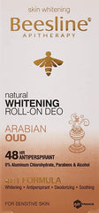 Beesline Arabian Oud Fragrance Whitening Roll-On Deodorant 50 ml, 2-Piece