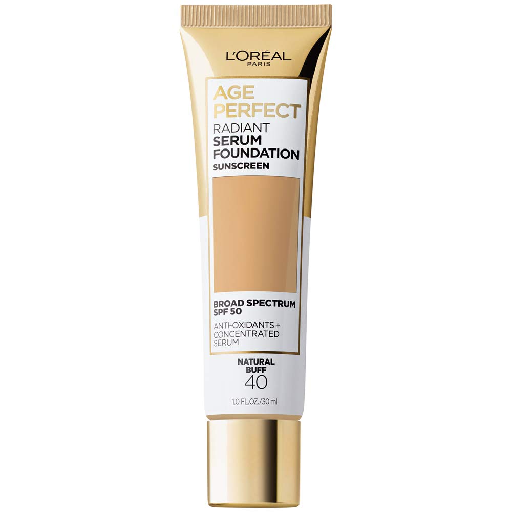 L’Oréal Paris L'Oreal Age Perfect Radiant Serum Foundation with SPF 50, Natural Buff, 1 Ounce