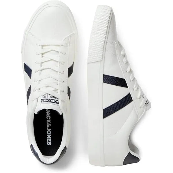 Jack & Jones Jfwfreeman Pu Noos Zapatillas De Poliuretano, Hombre, Detalle Blanco Brillante Kombu Green, 44 EU