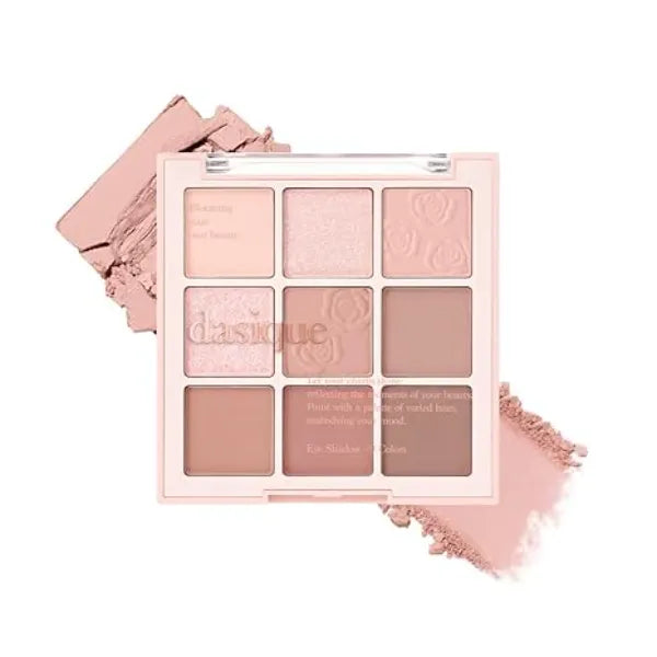 dasique Shadow Palette #27 Rose Milk Tea 9 Pigmented Eyeshadows Blendable Natural Look Korean Makeup Eye shadow palette Long Lasting Naturing Looking