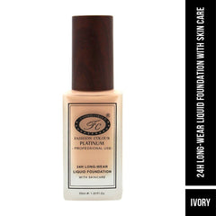 Fashion Colour 24HR Longwear Liquid Foundation With Skin Care, Full Coverage Waterproof and Matte Finish, 30ml (Ivory)