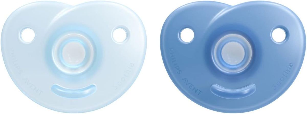 AVENT Philips Soothie Heart Soothie Soother Designed for the Natural Contours of the Child's Face, Made of Medical Silicone, Pack of 2, SCF099/21