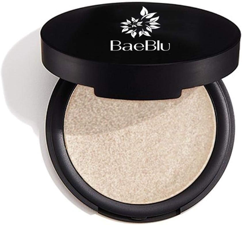 Best Organic 100% Natural Vegan Highlighter Makeup, Made in USA, Pressed Powder Highlighter by BaeBlu, Luminessence