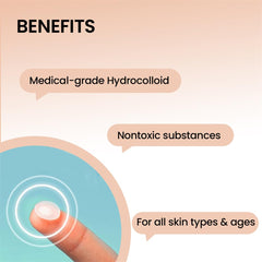 Acne Pimple Patch, Absorbing Hydrocolloid Original, Hydrocolloid Acne Pimple Patch, Patches for Blemishes and Zits Cover, Spot Stickers for Face and Body, 3 Size, Vegan and Cruelty Free (10 Count)
