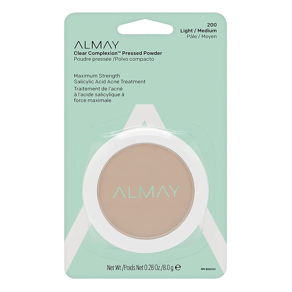 Almay Clear Complexion Pressed Powder, Hypoallergenic, Cruelty Free, Oil Free, Fragrance Free, Dermatologist Tested