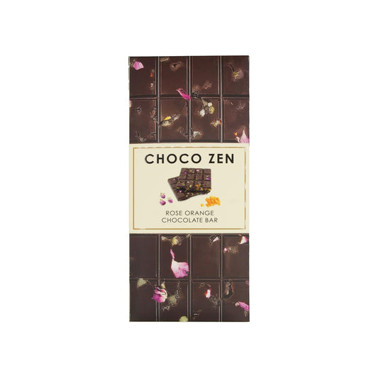 Choco Zen Premium Dubai Orange Dark Chocolate Bar, Luxury Dessert, Gourmet, Rich With Premium Flavors - 130g