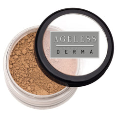 Ageless Derma Mineral Face Powder Foundation Makeup. Natural Full Coverage Loose Foundation with Vitamin and Green Tea. Made in USA