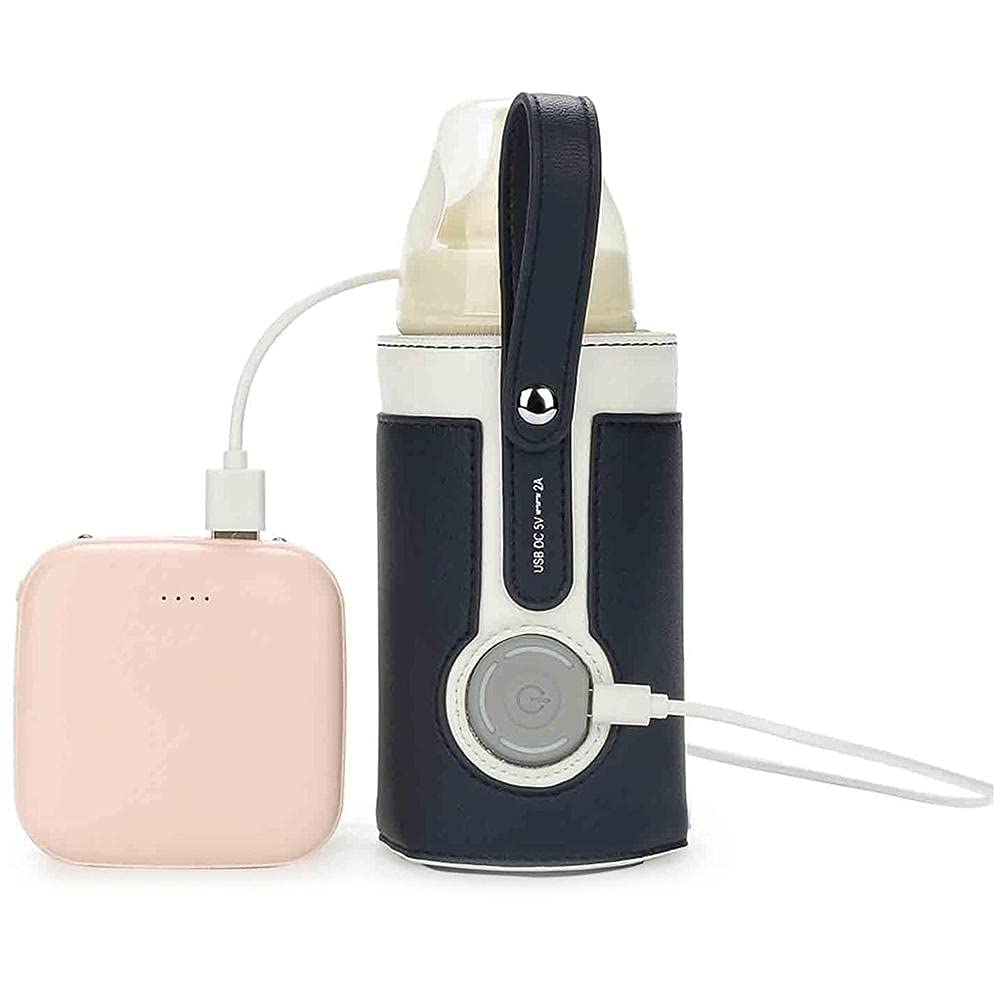 TERRIFI Portable Bottle Warmer, with 3 Temperature Control, Travel Smart Insulation Milk Bottle Cover Bag, USB Baby Bottle Warmer for Breastmilk or Formula for Travel and Other Outdoor Activities