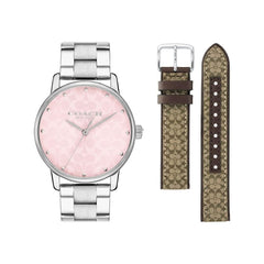Coach GRAND Women's Watch, Analog-Pink / Silver