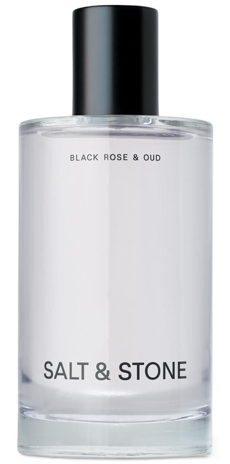Salt & Stone Body Mist, Black Rose & Oud Scent, Skincare Infused Perfume Hair & Body Spray for Women and Men, Hydrating Fragrance with Glycerin and Red Algae, Vegan, Cruelty Free, 3.4 fl oz