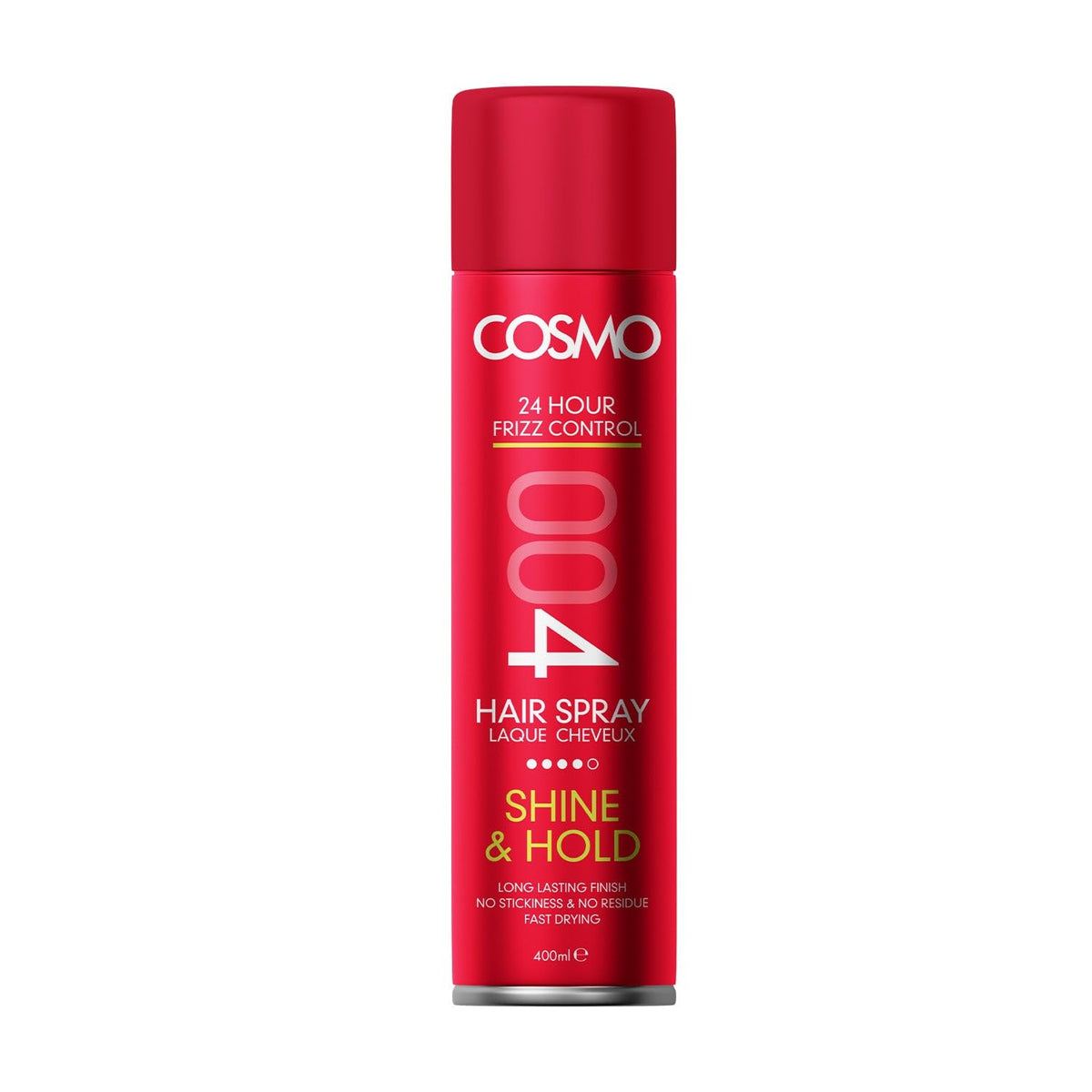 CD COSMO DESIGNS Shine and Hold Hair Spray, Long Lasting Finish, Fast-drying and Non-sticky Formula, 24 Hours Frizz Control - 400ml