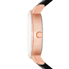 Skechers Women's Quartz Watch Gift Set - Black/Rose Gold Pearl