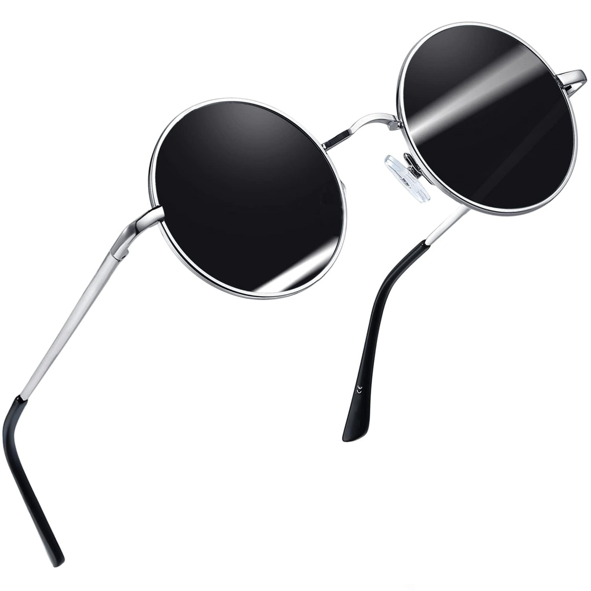 Joopin Round Polarized Sunglasses for Men Women, UV Protection Sun Glasses Small Circle Hippie Lennon Shades Sunglasses