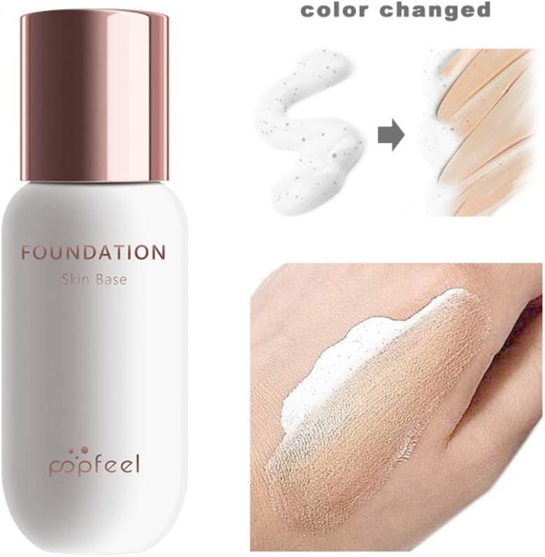 NLLNT Liquid Foundation Color Changing Concealer Cover Hides Wrinkles Lines Natural Makeup