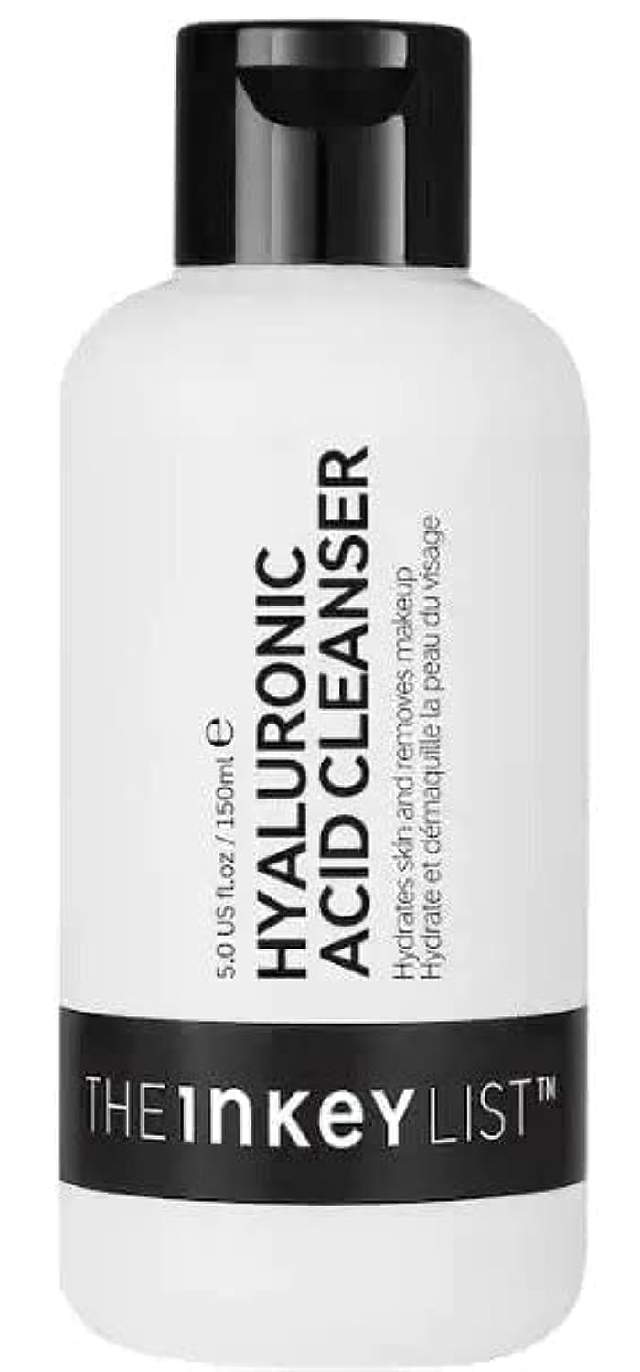Inkey List Hyaluronic Acid Cleanser. Hydrates Skin and Removes Makeup Lightweight Cream 150 ml