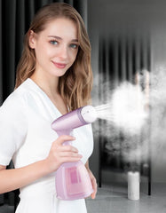 LansMoor Portable Garment Steamer, 350ml Handheld Clothes Steamer, Fast Heat-Up steam iron for Home and Traveling, Portable Steam Iron Capabilities for On-the-Go Convenience