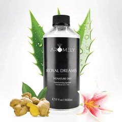 AROMELY Royal Dreams Inspired by Inspired by 5-Star Hotels Aromely Hotel Selection Diffuser Oil - Luxurious Notes of White Tea, Aloe Vera, Ginger, Amber and Musk (500ml)