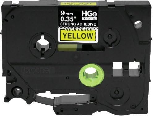 Brother HGES6215PK Black on Yellow Extra-Strength Adhesive Label Tape (HGES6215PK)