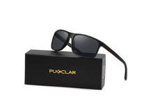 PUKCLAR Polarized Sunglasses Men Women - Rectangular Hiking Lightweight Material TR90 Frame UV400 Sports Outdoor Golf Cycling Fishing Eyewear Sunglasses