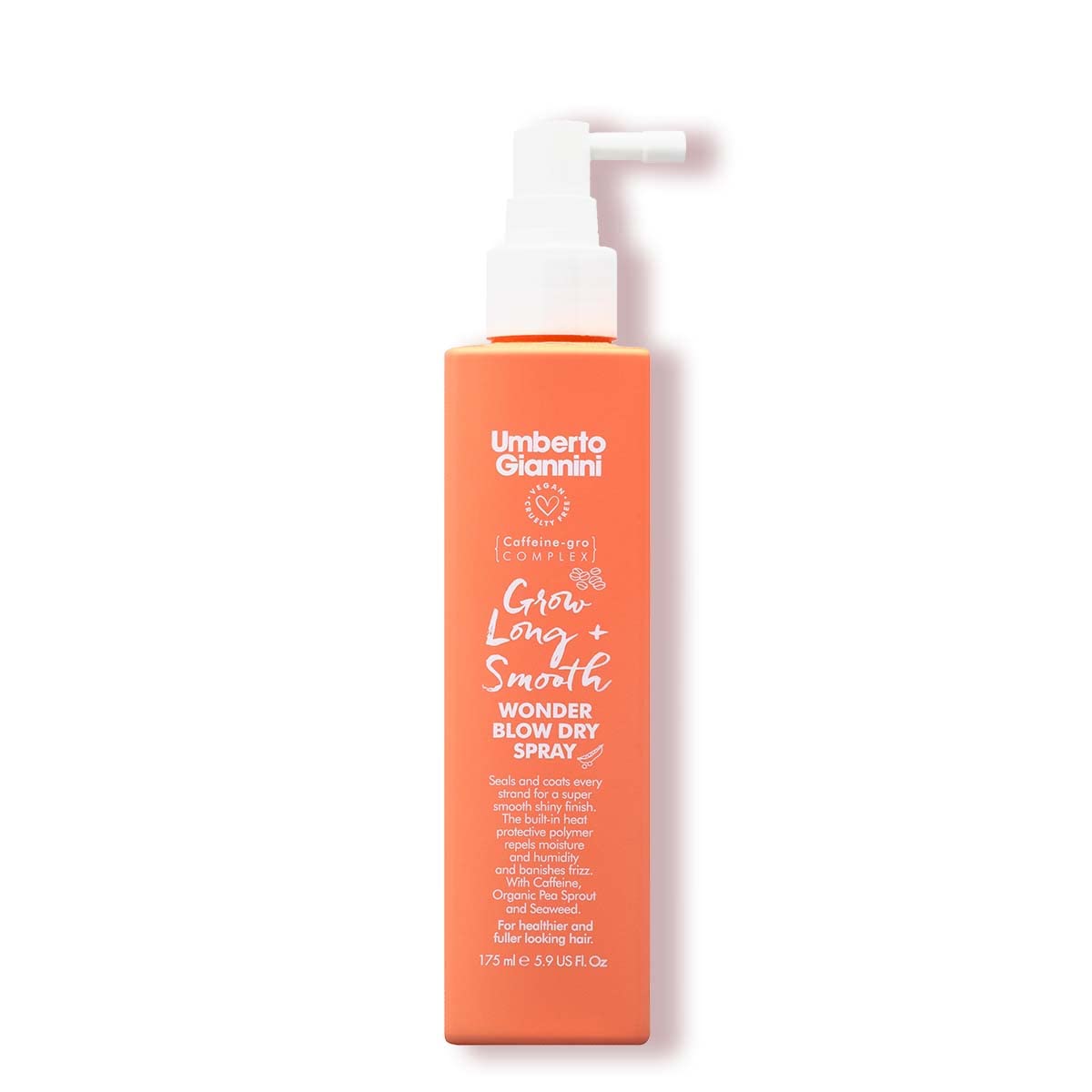 Umberto Giannini Grow Long & Smooth Wonder Blow Dry Hair Spray - Built in Heat Protectant Blow-dry Spray that adds Volume and Reduces Frizz for Thin Hair - 175 ml