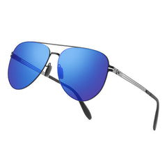 PUKCLAR Polarised Men Sunglasses Pilot Sunglasses Lightweight Stainless Steels Frame Retro Sun Glasses with UV400 for Driving, Fishing, Hiking