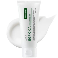 AVCA EGF Cica Repair Cream 100ml (3.38oz) - K-Beauty Fragrance-Free Moisturizer with Centella Asiatica & Aloe for Sensitive Skin Barrier Repair & Soothing