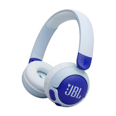 JBL Junior 320BT Wireless Bluetooth Headphones with Built-in Microphone for Kids, 50 Hours Playtime, Safe Sound, Low Volume, Easy Start, Sticker Set, Blue