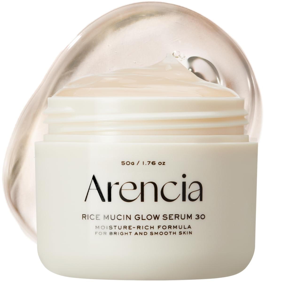 ARENCIA Rice Mucin Overnight Glow Face Mask Serum, Plumps Skin with Hyaluronic Acid - 1.76 oz