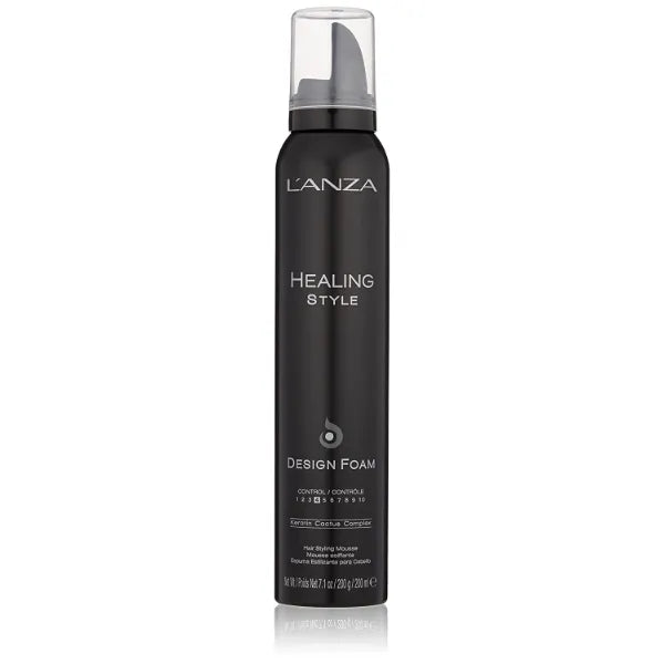 L'ANZA Healing Style Design Foam with Low Hold Effect, Boosts Shine and Adds Body, With UV and Heat Protection to Prevent Sun and Styling Damage (7.1 Fl Oz)