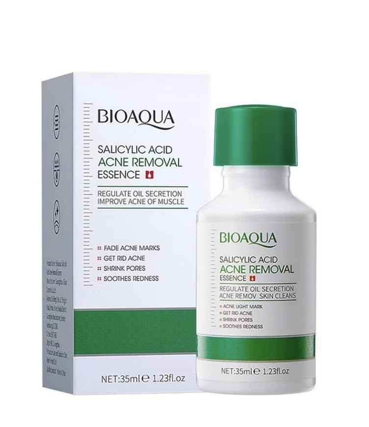 BIOAQUA Salicylic Acid Acne Removal Essence – Deep Cleansing Anti-Acne Serum for Blemish Control & Clear Skin