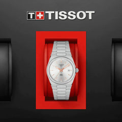 Tissot Unisex PRX 35mm 316L Stainless Steel case Quartz Watch, Grey, Stainless Steel, 11 (T1372101103100)