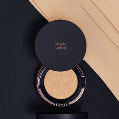 ETUDE Double Lasting Cushion Matte #17N1 Neutral Vanilla SPF 50/ PA++ | 24 Hours Long-lasting, Lightly Covers Your Face And Creates Clean, Soft Skin | Korean Makeup