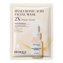 BIOAQUA Hyaluronic Acid Facial Mask – Moisturizing & Hydrating Sheet Mask for Smooth, Radiant, and Glowing Skin (1 Pack)