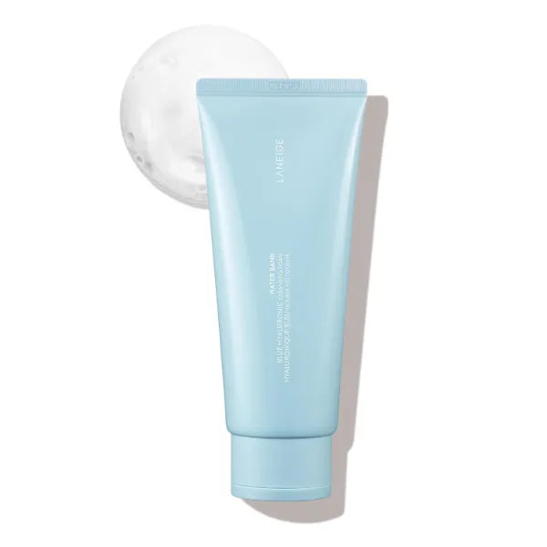 LANEIGE Water Bank Cleansing Foam: Hydrating Face Wash and Makeup Remover with Hyaluronic Acid & Papain Enzyme for Smooth, Soft Skin
