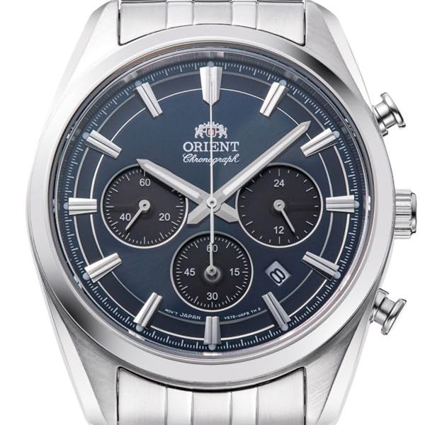 Orient Stretto Solar Chronograph 43mm Navy Blue Dial Steel Strap Men’s Watch RA-TX0303L10B Should say- Orient Stretto Solar Chronograph 40mm Navy Blue Dial Steel Strap Men’s Watch RA-TX0303L10B