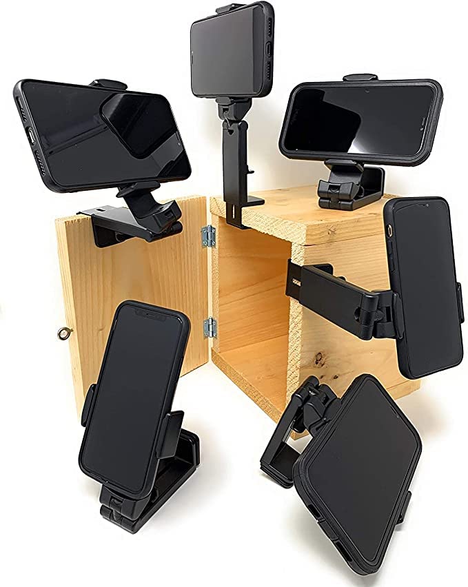 Mirfa, Universal Airplane in Flight Phone Mount. Handsfree Phone Holder for Desk with Multi-Directional Dual 360 Degree Rotation. Pocket Size Travel Essential Accessory for Flying.