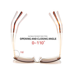 AEVOGUE Sunglasses For Women Oversized Rimless Diamond Cutting Lens Sun Glasses AE0534