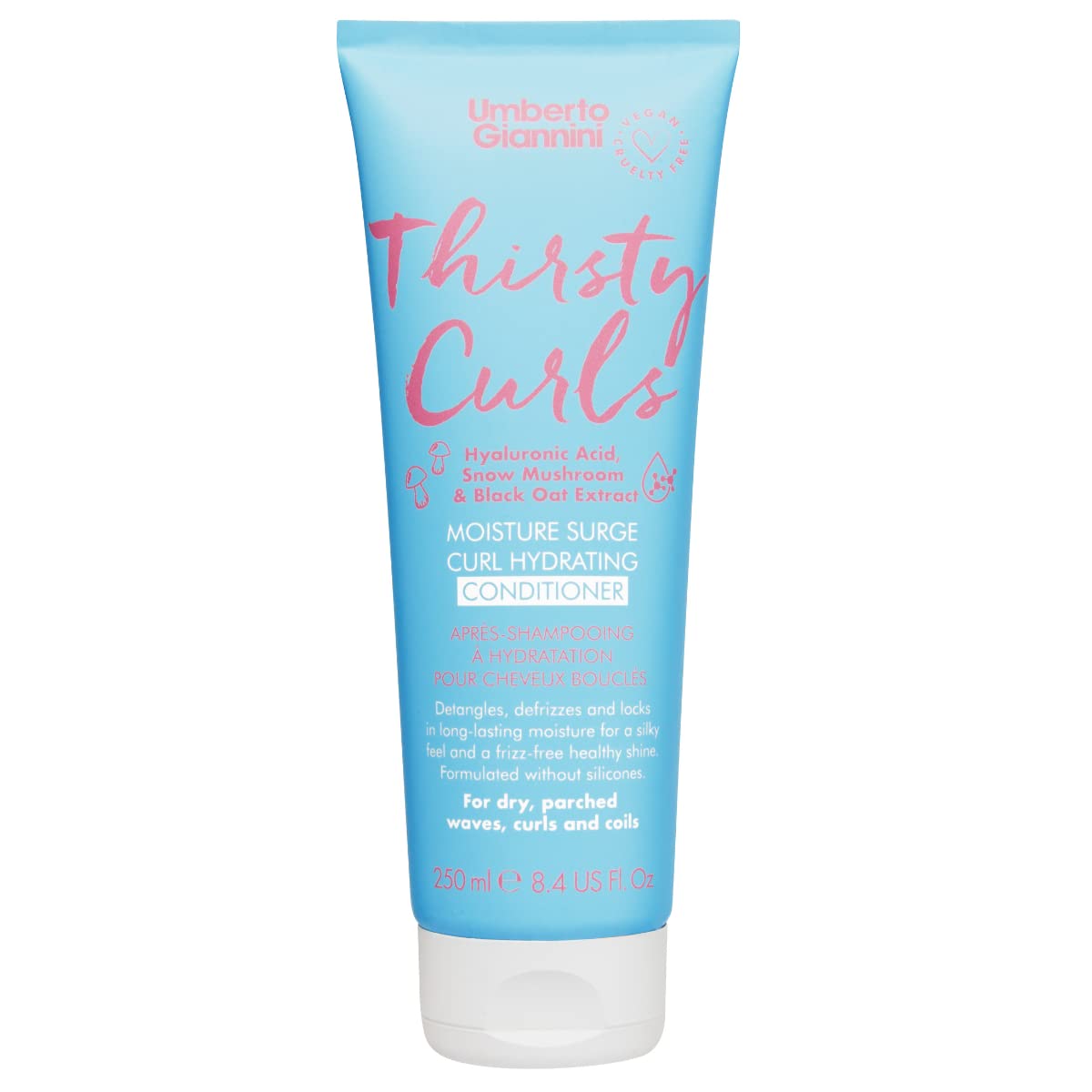 Umberto Giannini Thirsty Curls Moisture Surge Curl Hydrating Conditioner For Dry & Dehydrated Curls and Waves - 250ml