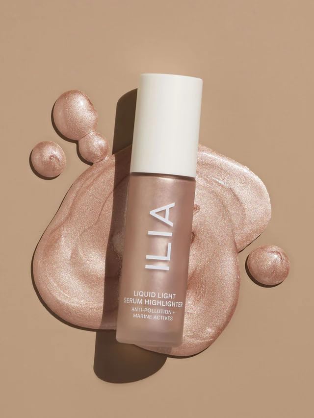 ILIA - Natural Liquid Light Serum Highlighter Cruelty-Free, Vegan, Clean Beauty (Atomic (Fair/Pink))