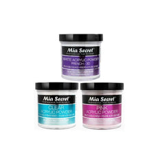 Mia Secret 4 oz Acrylic Powder 3pc Set Pink, Clear & White Made in USA
